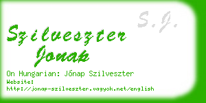szilveszter jonap business card