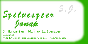 szilveszter jonap business card